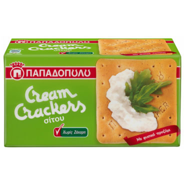Cream Crackers Σιτου Χωρις Ζαχαρη 165γρ Παπαδοπουλου