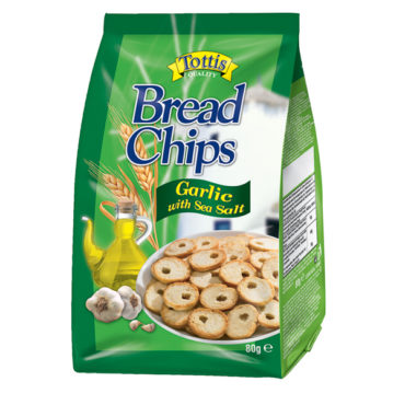 Tottis Bread Chips Garlic 80gr